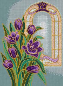 Stained Glass Tulips