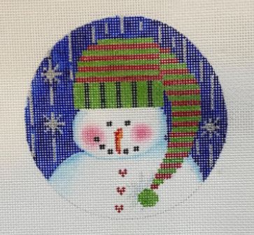 Snowman w/a Heart/Striped Hat