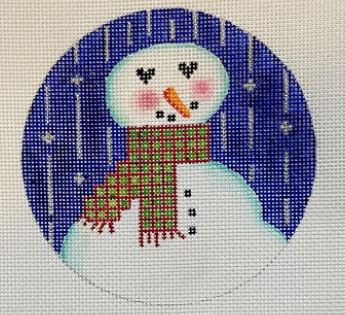 Snowman w/a Heart/Green Scarf