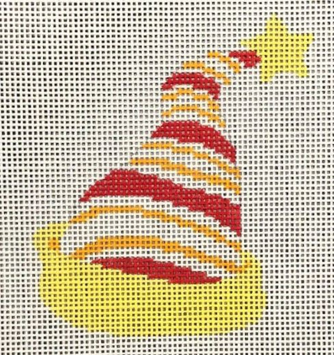 Red Orange Stripe Cap