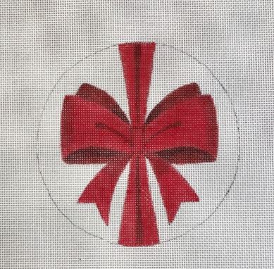 Red Bow Round Ornament