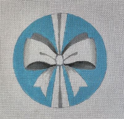 White Bow Round Ornament
