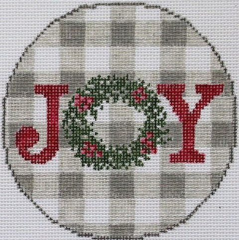 Gingham Ornament - JOY