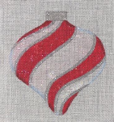 Peppermint Tear Drop Ornament