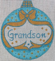 Turquoise/Gold Ornament w/Bow