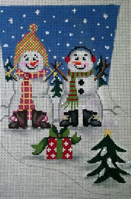 Snow Couple Stocking - Small