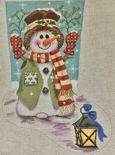 Snowman w/Mistletoe Stocking  