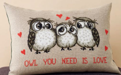 Owl You Need Is Love Cushion (Permin)