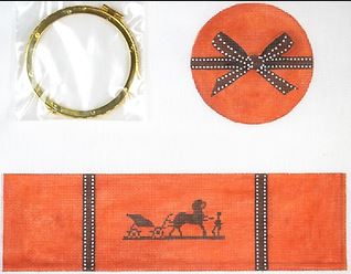 Hermes Wrapped Box Gold Clasp - Round