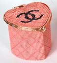 Petite Heart Box - Chanel Logo/Quilting