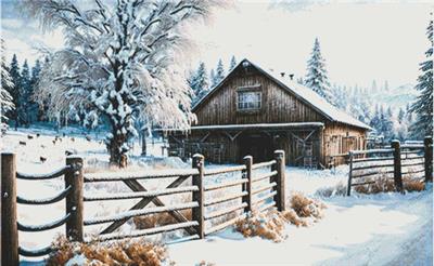 Winter Barn