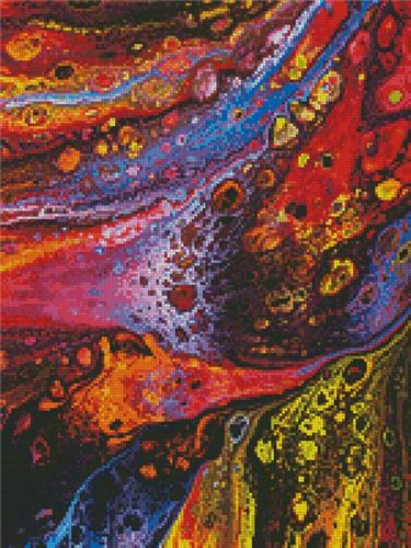 Red Yellow and Blue Abstract Painting (Crop)