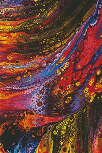 Red Yellow and Blue Abstract Painting  