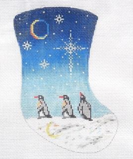 Three Penguins/Starry Sky Mini Sock