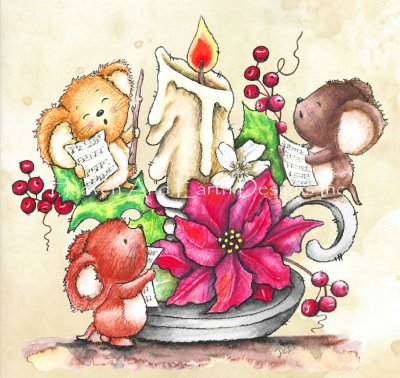 Candle Light Mice - Diane Carubia