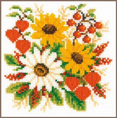 Sunflower and Physalis