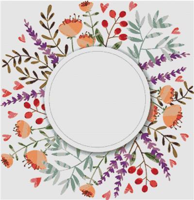 Floral Wreath Frame