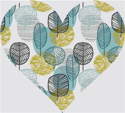 Blue Autumn Tree Heart