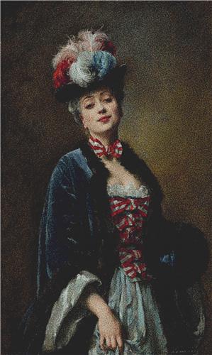 Lady in Red, White and Blue