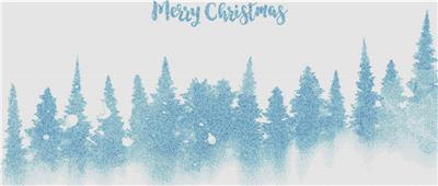 Watercolour Christmas Tree Banner