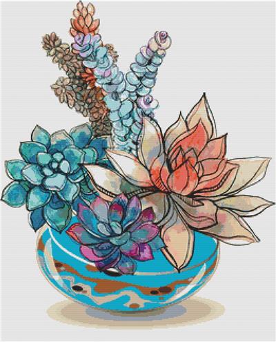 Succulents in a Glass Aquarium
