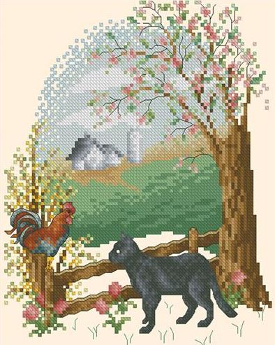 Four Seasons Cats Spring Friendship