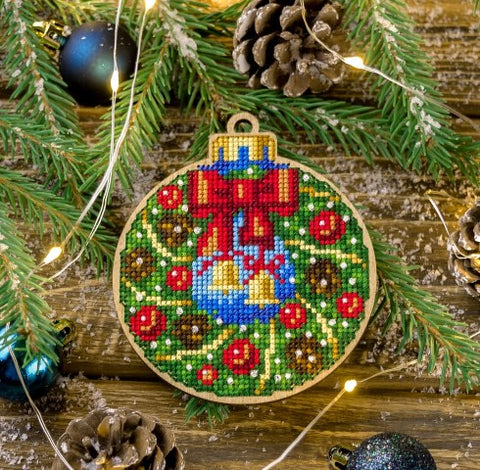 Cross Stitch Kit/Wood - FLW-003