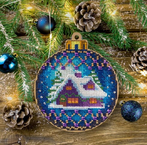 Cross Stitch Kit/Wood - FLW-019