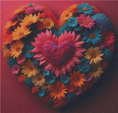 Heart of Chromatic Flowers