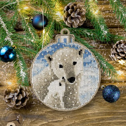 Cross Stitch Kit/Wood - FLW-016