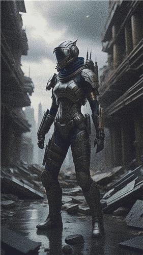 Figure in Sci-Fi Battle Armour