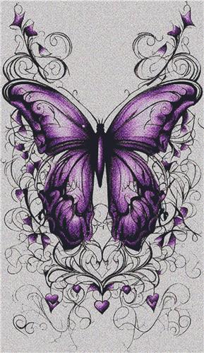 Purple Butterfly Tattoo