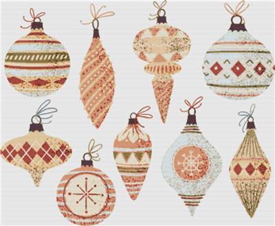 Set of Christmas Ornaments