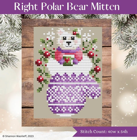 Right Polar Bear Mitten