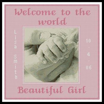Baby Girl Hand Sampler