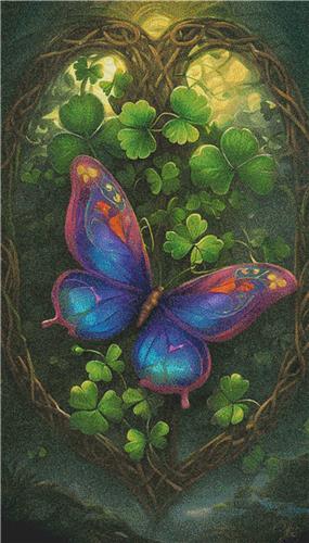 Shamrock Butterfly Heart
