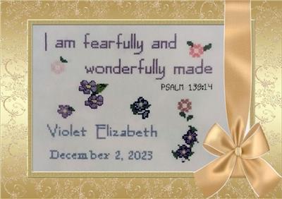 Flower Birth Announcement