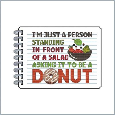 Sassy Threads Series II - I'm Just a Person Standing in Front of a Salad.  