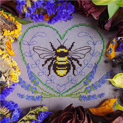 Lavender Bee Heart