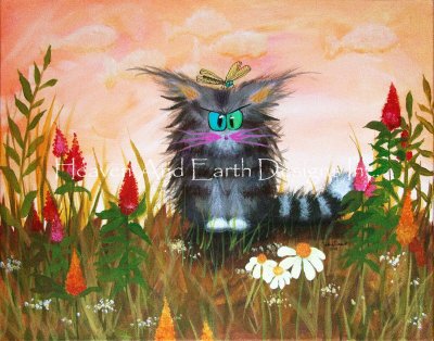Gray Cranky with Celosia/Mini - Cynthia Schmidt
