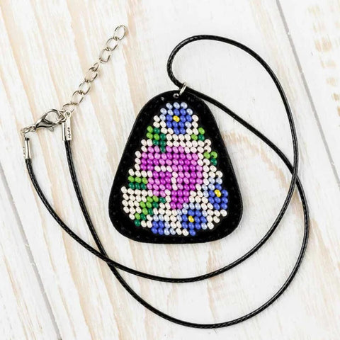 Pendant Bead Embroidery Kit/Faux Leather - FLBB-086
