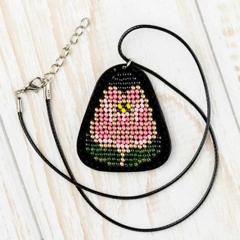 Pendant Bead Embroidery Kit/Faux Leather - FLBB-083