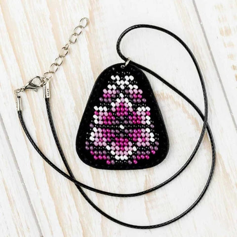 Pendant Bead Embroidery Kit/Faux Leather - FLBB-081