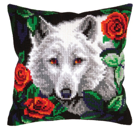 White Wolf Cushion