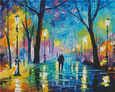 Fog in the Evening Park