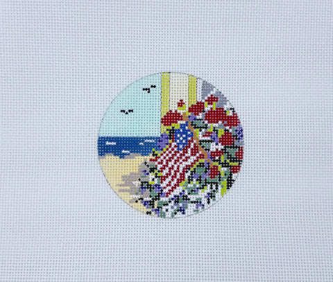 Patriotic Flowers Ornament (Needle Crossings)