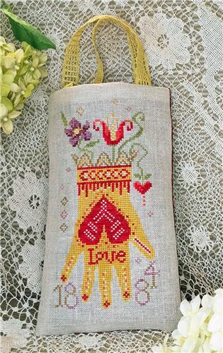 Heart In Hand Tote Bag (Miss Prim Cross Stitch)