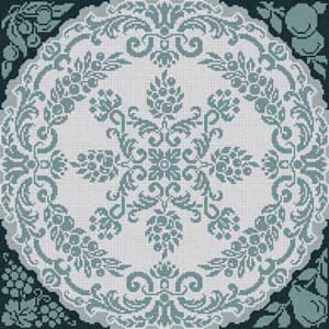 Pattern w/Fruit Corners - G-794