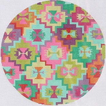 Kilim Round - Circus Palette 