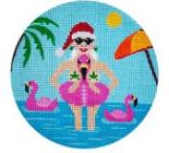 Mrs. Santa and Flamingos